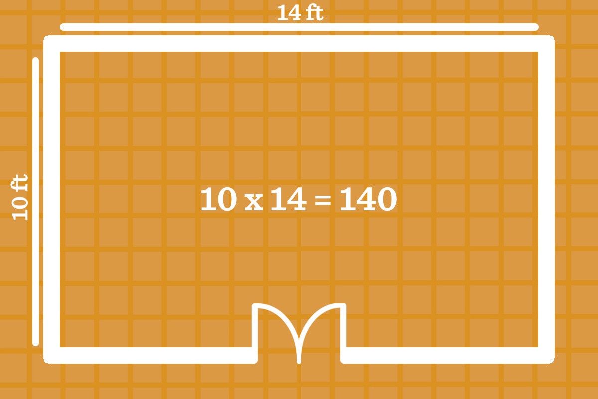 the second step for calculating sqaure feet