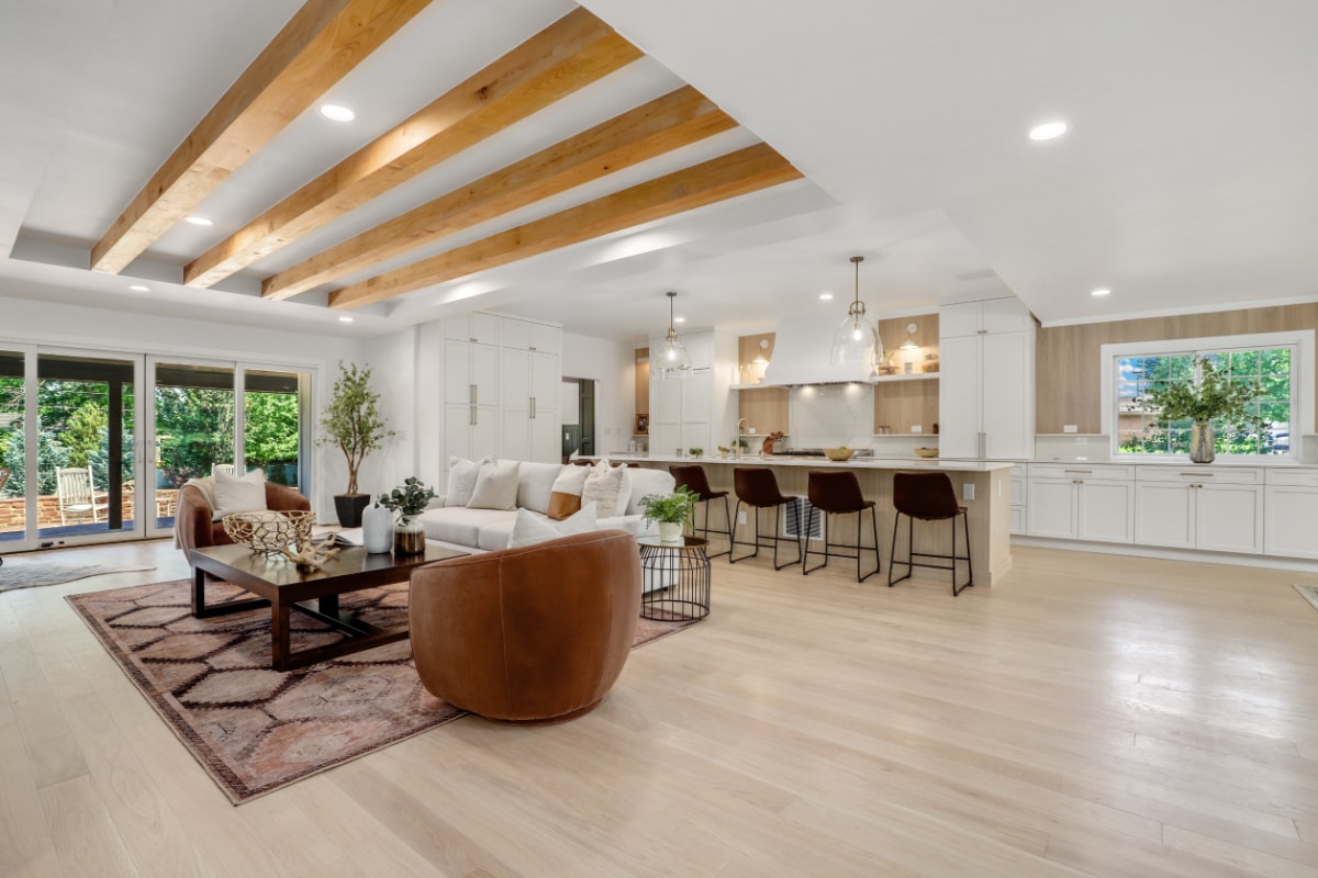A bright, airy living room