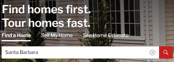 santa barbara search bar on redfin.com