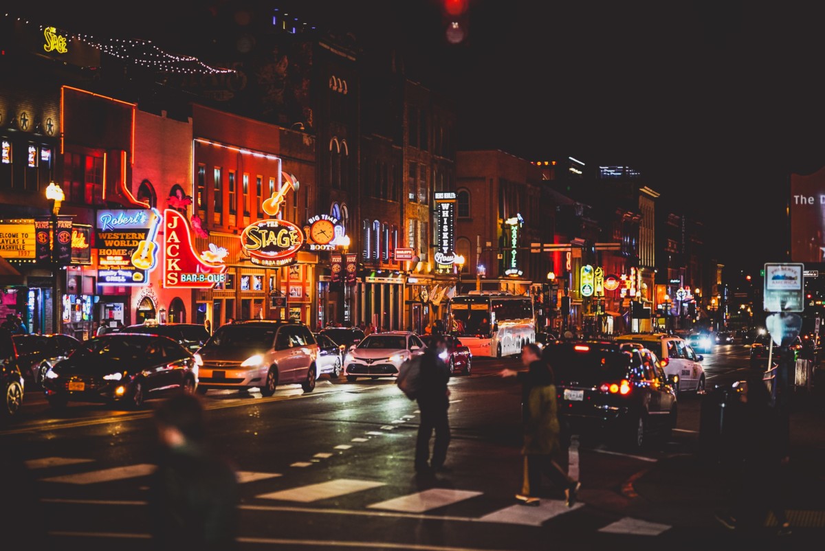 Nashville at night city picture 