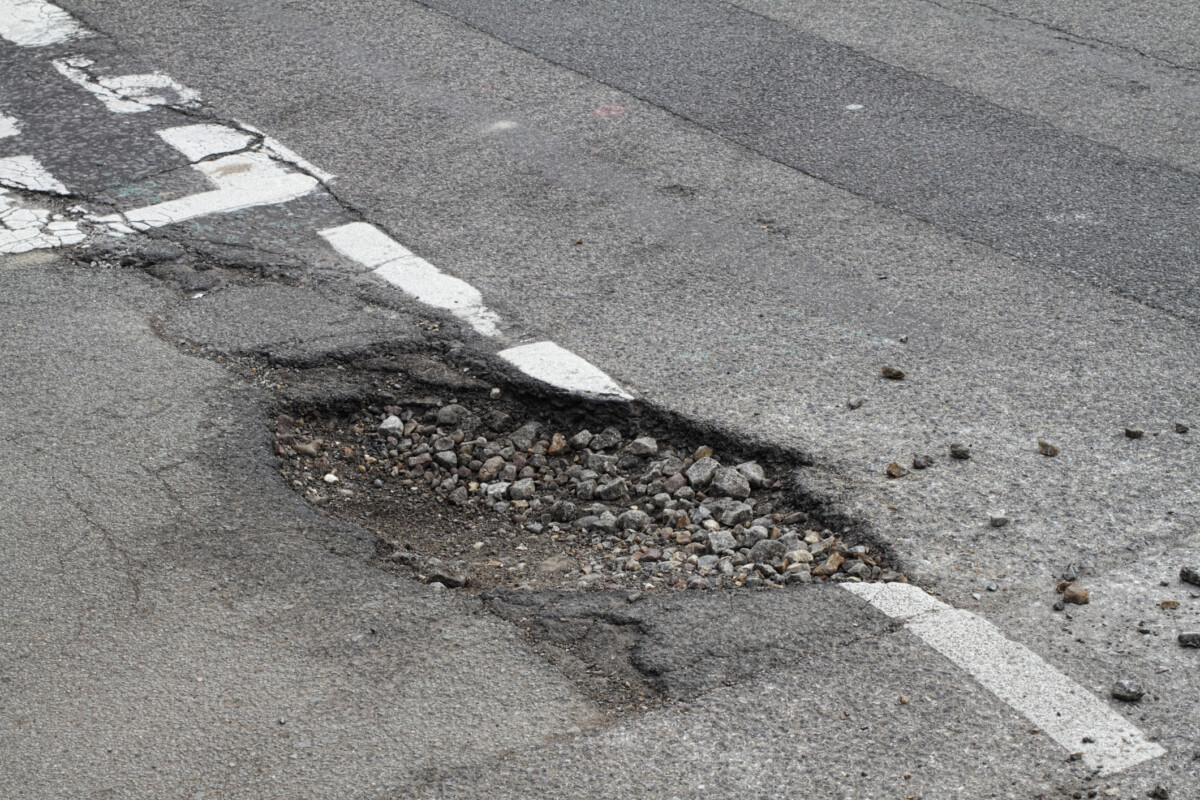 Damaged road