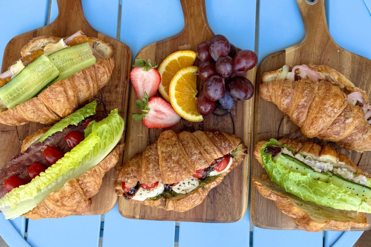 3 food platters on a table