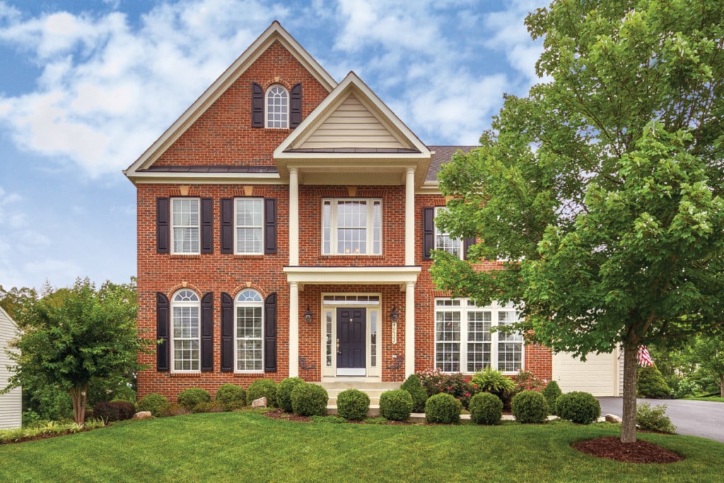 beautiful red brick home