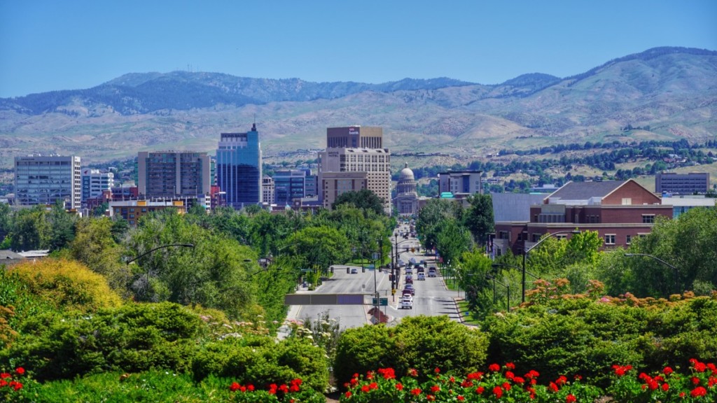 aerial view of boise idaho