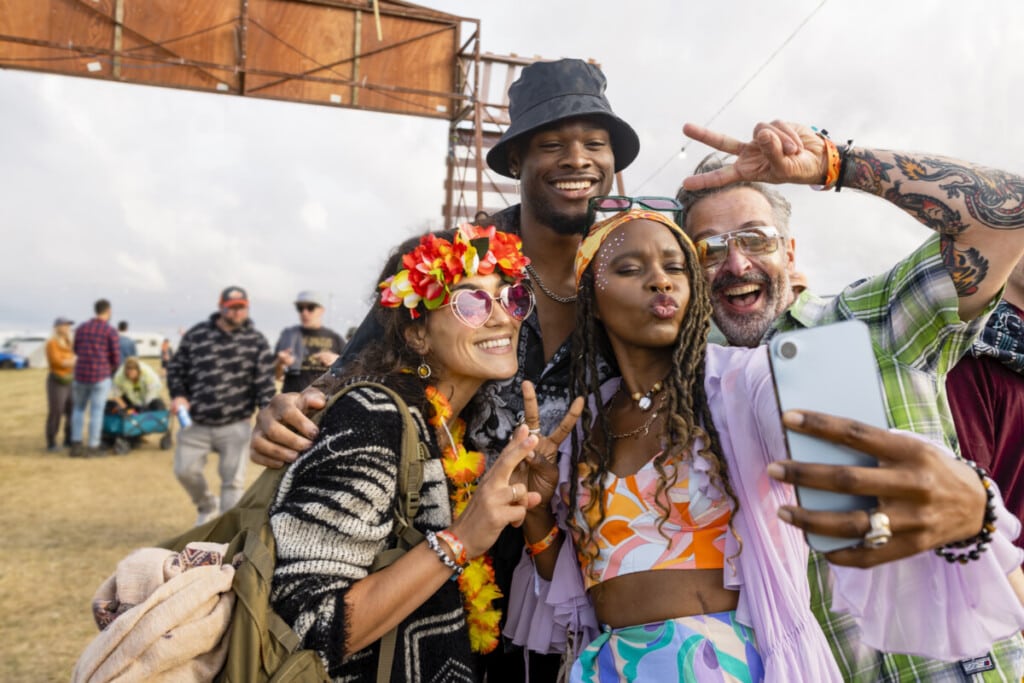 Festival Group Photo with Friends