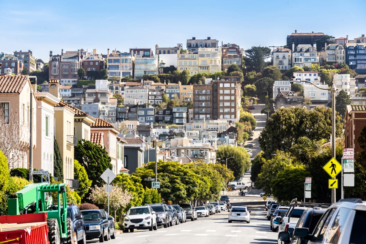 Beautiful,Cityscape,Of,San,Francisco,Around,Cow,Hollow,And,Presidio