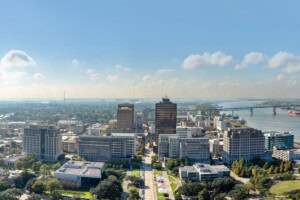 aerial view of baton rouge
