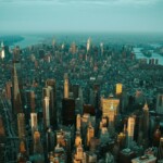 aerial view of nyc